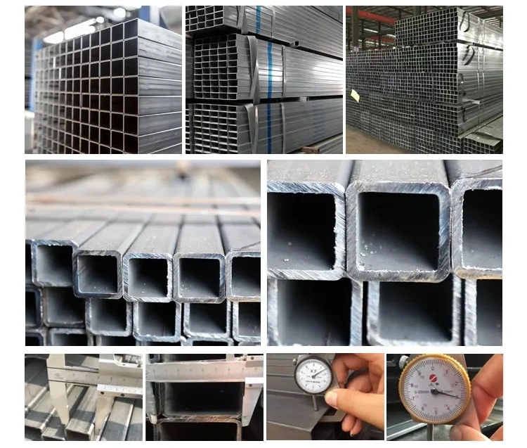 Q195 Q215 Q235 Ss400 20*20 25*25 30*30 100*100 200*200 20*40 30*40 Black Carbon Galvanized Steel Welded/Seamless Square Rectangular Pipe/Tube