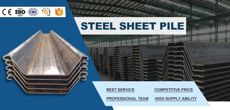 Standard Larsen Steel Sheet Pile Price Per Ton Type 3 Type 2 6m 9m 12m Length Hot Rolled Steel Sheet Piles