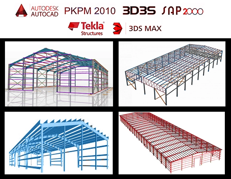 Black and White Metal Building Composite Steel Structure Pre Built Barndominium